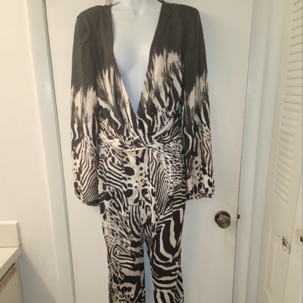 Fashion Nova Luxe Animal Print Jumpsuit